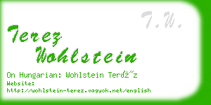 terez wohlstein business card